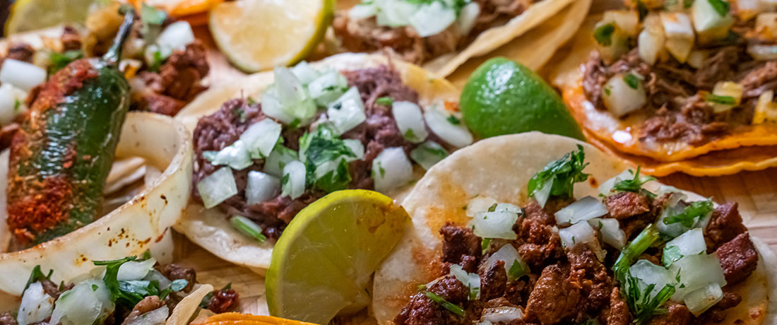 A selection of tacos